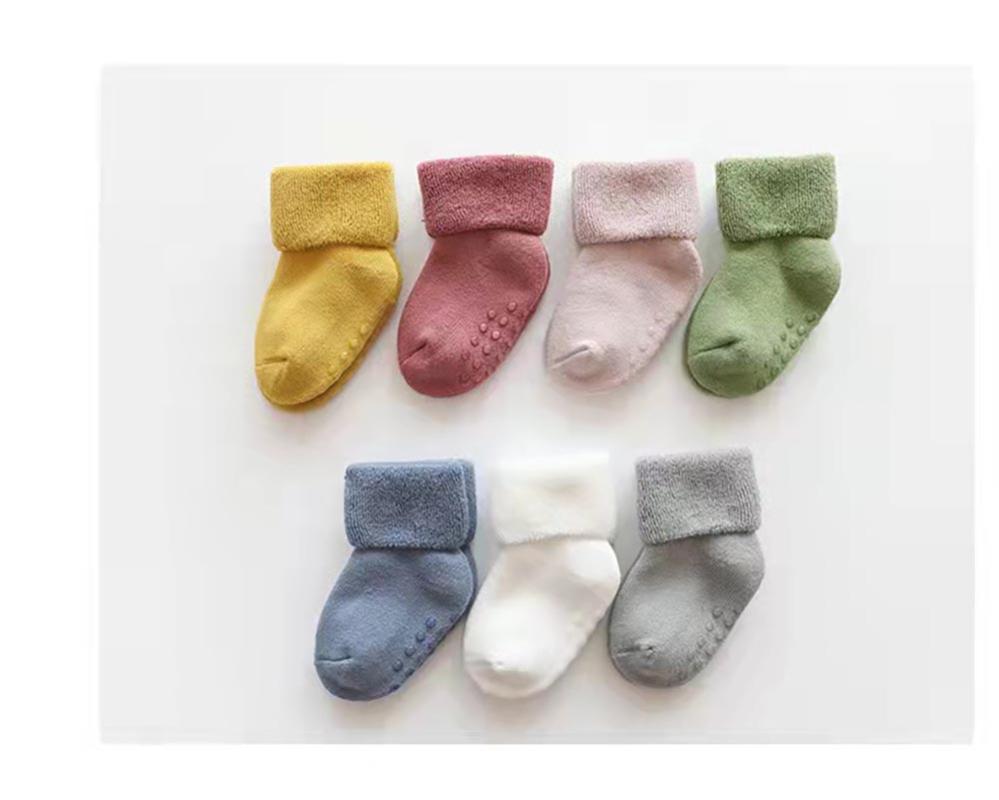 

Leggings & Tights Thickened Mid-tube Floor Socks For Borns, Children, Terry Warm And Comfortable Non-slip Glue, Blue