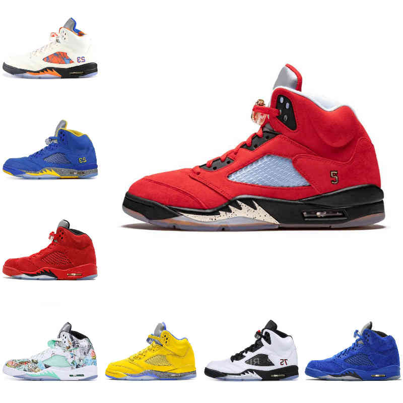 

2021 New Fire Red 5s Men Basketball Shoes 5 TOP 3 Grape Aqua Suede Blue Red TROPHY ROOM Laney Oreo Wings Mens Airs Outdoor Trainers Sports S