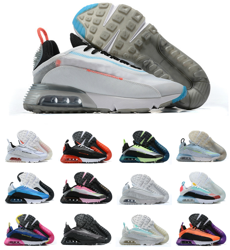 

Fashion 2090 Mens Running Shoes 2090s Be True Air Triple Black Metallic Aurora Green White Blue Volt Sneakers Designer Womens Aquamarine Out