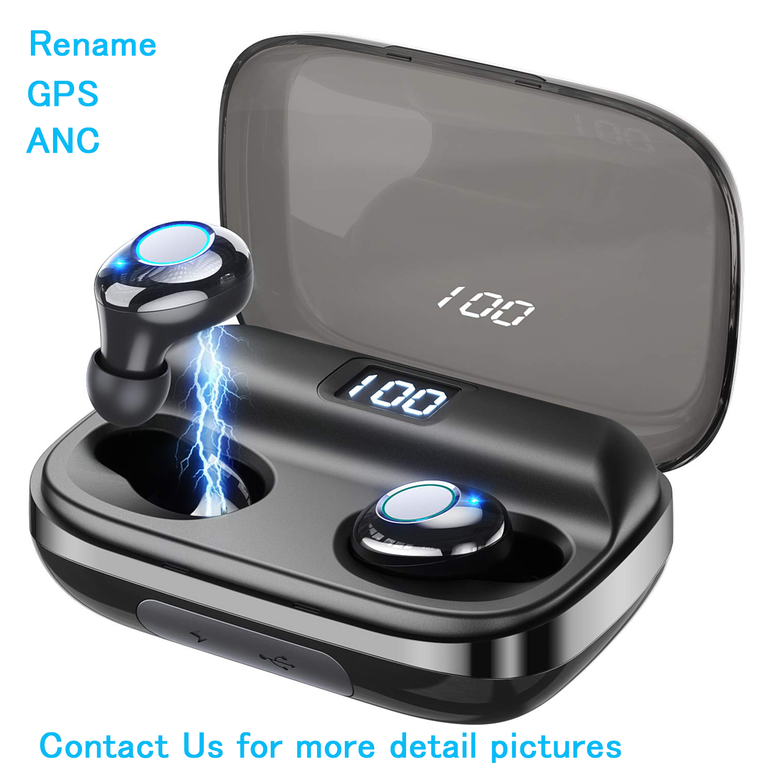 

TWS Bluetooth Wireless Charging Earphones Headphones Sport Earbuds Headset Link for All old Air Buyers Good Quality Gen 2 3 Pro, White