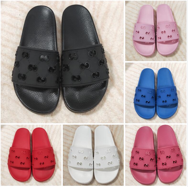 

2021 Designer slippers men women sandals fashion beach shoes flat non-slip classical hole slipper with box size 35-46, Color 29