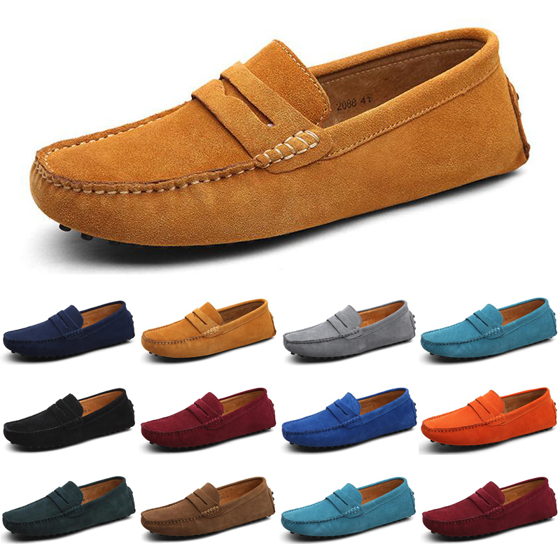 

luxury men casual shoes black green loafers Outdoor flat slip on fashion mens trainers sneakers size 40-45 color38