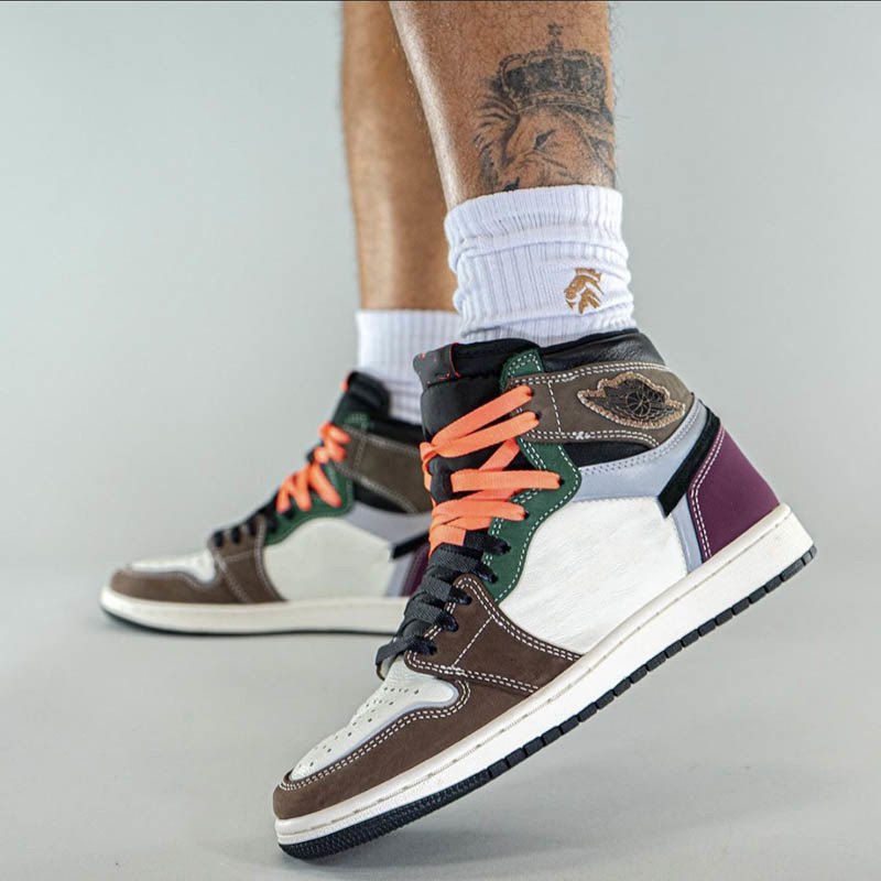 

Shoes High OG 1 Hand Crafted Basketball Jumpman 1s Comes Dressed In A Black Archaeo Brown Dark Chocolate Combination Mens Women, Bubble wrap packaging