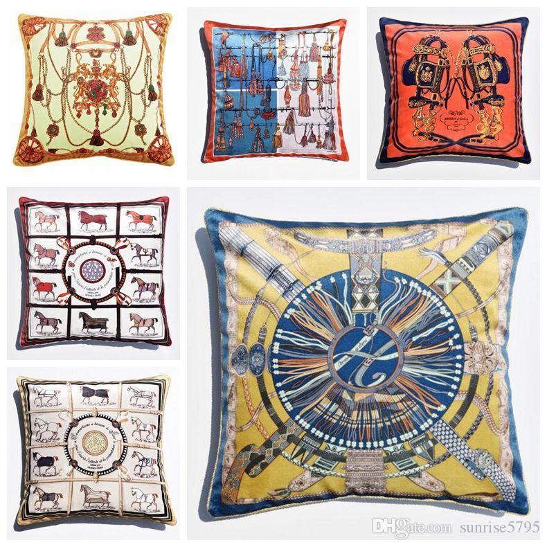 

Cushion/Decorative Pillow European Throw Case Luxury Velvet Cushion Cover 45cm Decorative Cojines Decorativos Para Sofa Chaise Almofada, Purple