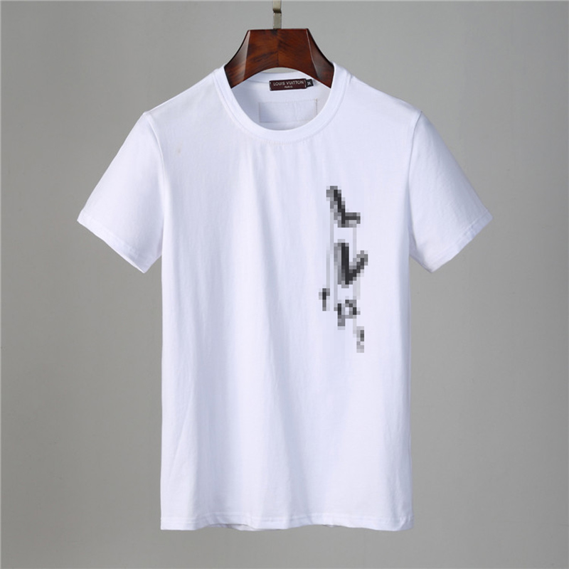 

Summer T Shirt New Fashion TshirtsLetters Breathable Short Sleeve Mens Tops With Flowers Tee Shirts Wholesale M-3XL, White;black