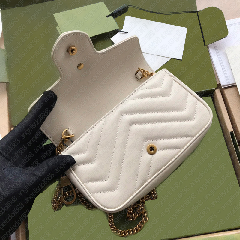 

Designer Bag Crossbody Gu Marmon wallet super mini 16.5cm Zig Zag Hearts Plain Genuine Leather cowhide Chains G Purse Shoulder Bags with brand box Date Code, Contact us