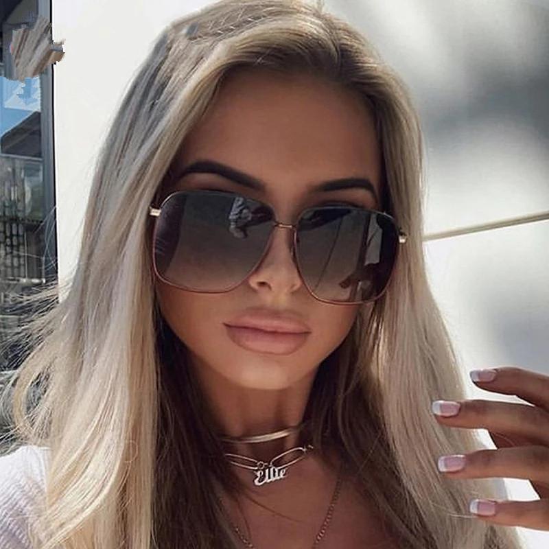 

Sunglasses 2022 Fashion Metal Women Mirror Classic Large Frame Retro Street Beat Glasses Travel UV400
