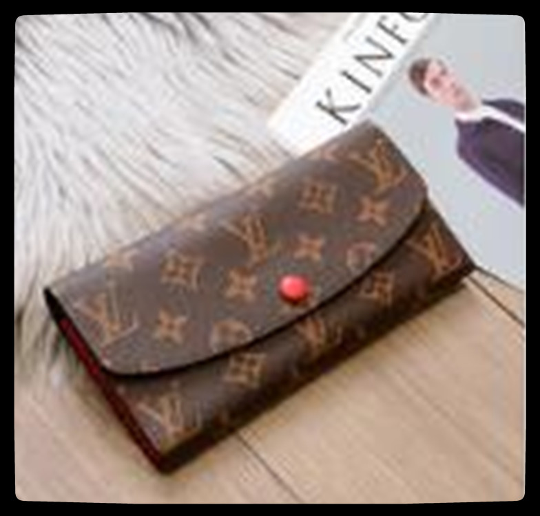 

2021Factory direct sales Europe and the United States classic long wallet clip 100 hand bag zero wallet Lv LOUIS 5 VITTON&#13, Red;black