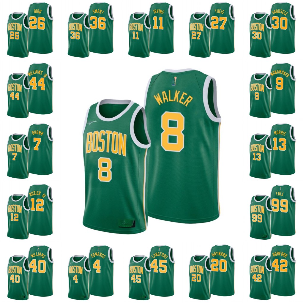 

Boston Celtics Men Kyrie Irving Robert Williams III Marcus Smart Guerschon Yabusele Daniel Theis Jabari Bird Jersey, Black