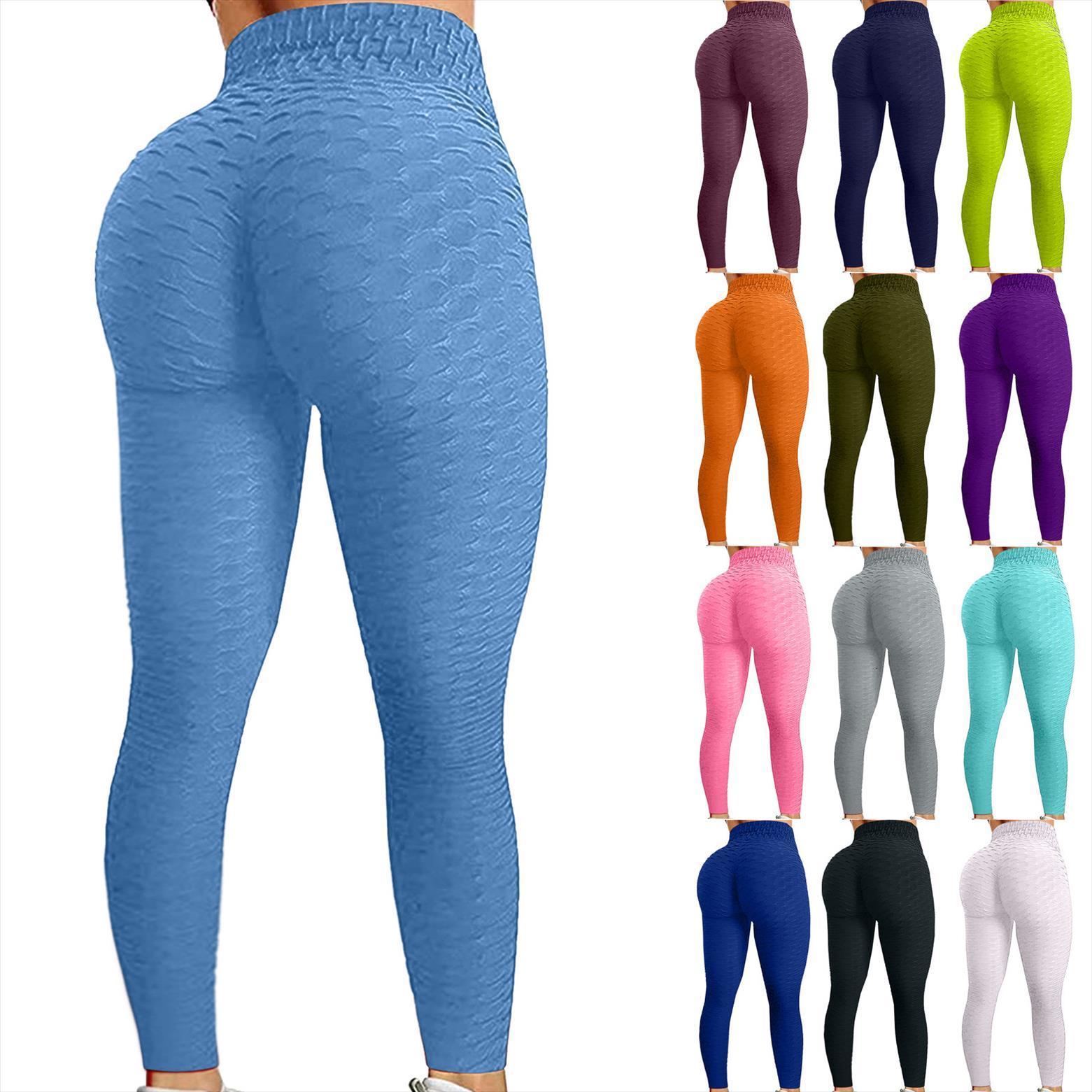 

push up leggings bubble hip women pant lifting exercise fitness running high waist pants workout stretch quick drying legging, Black;white