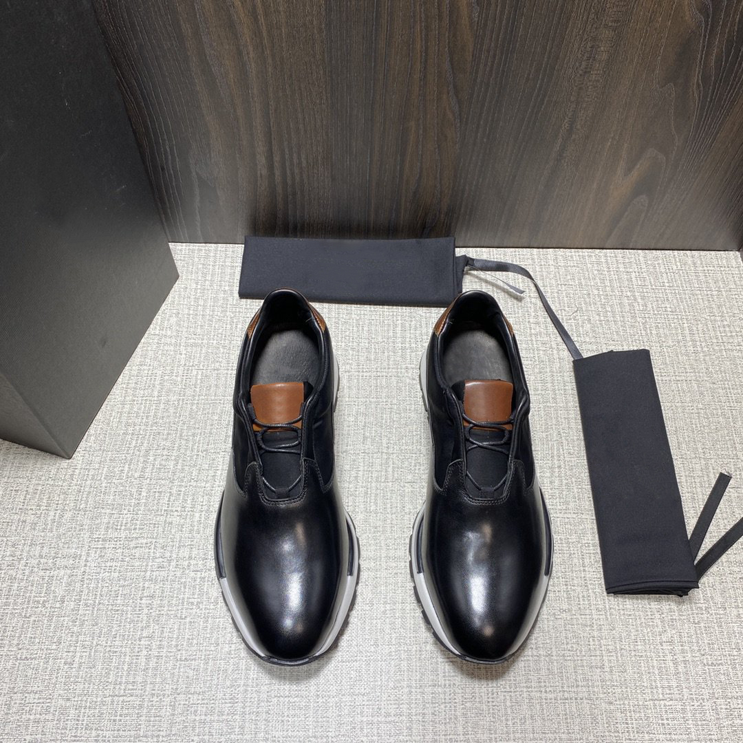 

2021SS Top quality designer luxury men shoes Patterned Low-top sneaker Original edition imported solid color suede leather uppers, As picture 3