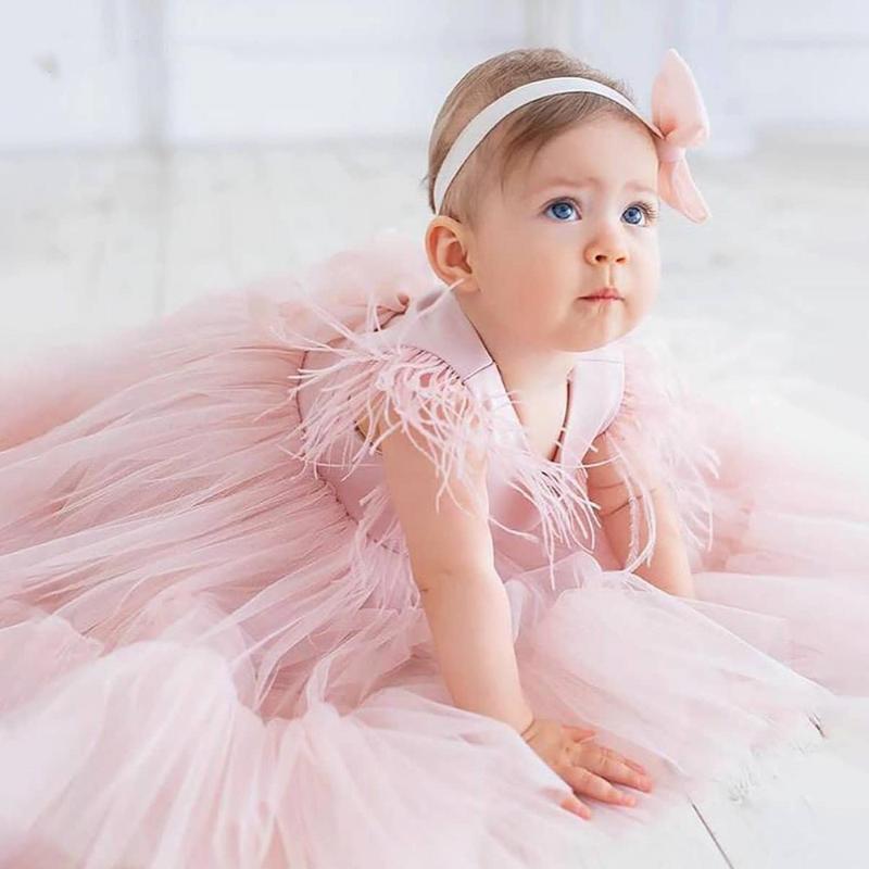 

Girl's Dresses Flower Girl Applique Sleeveless Tulle Wedding Cute Princess Communion Pageant Kids Gowns, Red;yellow