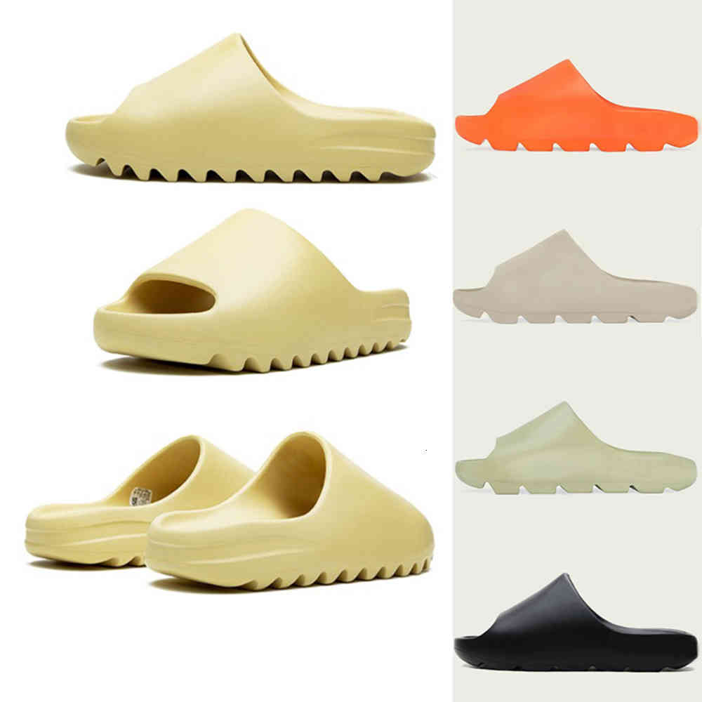 

YEEZIES BOOST 2022 Top runner Slipper slide sandals shoes mens Enflame Orange triple black white bone resin earth brown green men women sandal Size 35-47, 15