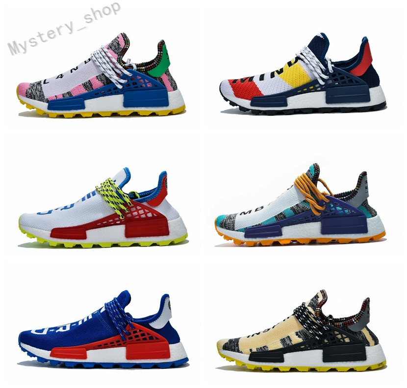 

2021 nd Human Race Pharrell Williams Hu trail NERD Men Women Shoes XR1 Black Nerd Designer Sneakers Sports Shoes e196, Black;brown