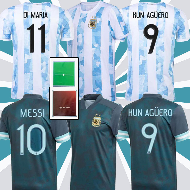 

Argentina Soccer Jerseys 2021 Home MESSI KUN AGUERO DI MARIA LO CELSO DYBALA TOP Quality 21 22 Football Shirt Men + Kids Kit, Black;yellow