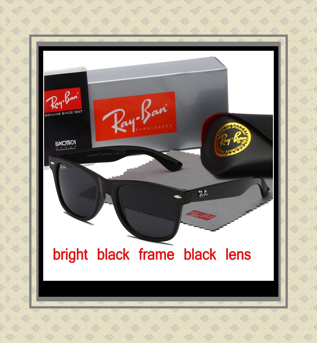 

High Quality Ray Men Women Sunglasses Vintage Pilot Wayfarer Brand Sun Glasses Band UV400 Bans Ben With box and case 2140