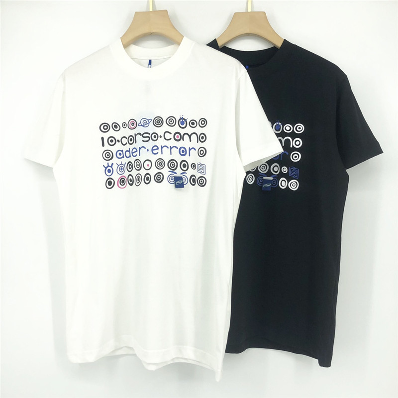 

White Black 2021ss T-shirt Men Women 1 High-Quality Cartoon Tee Tops