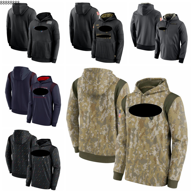 

New England Men Women Youth Patriot 2021 Salute To Service Therma Performance Pullover Football Hoodie Camo, Black