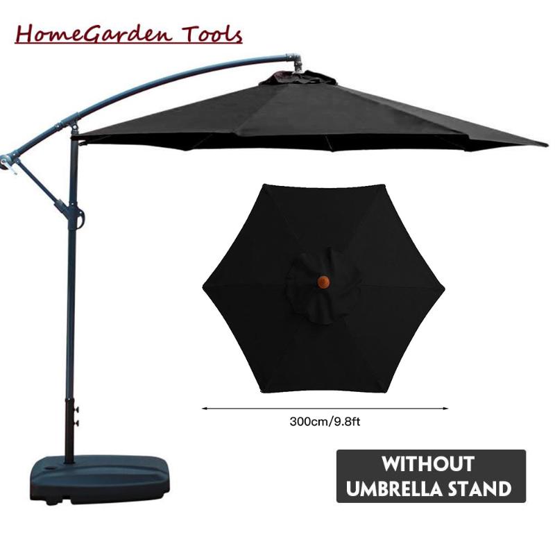 

Shade Sun Terrace Beach Umbrella Garden Parasol Patio Dia 9.8ft Anti-UV Polyester Cloth Pool Easily Install Outdoor Furniture No Stand, As pic