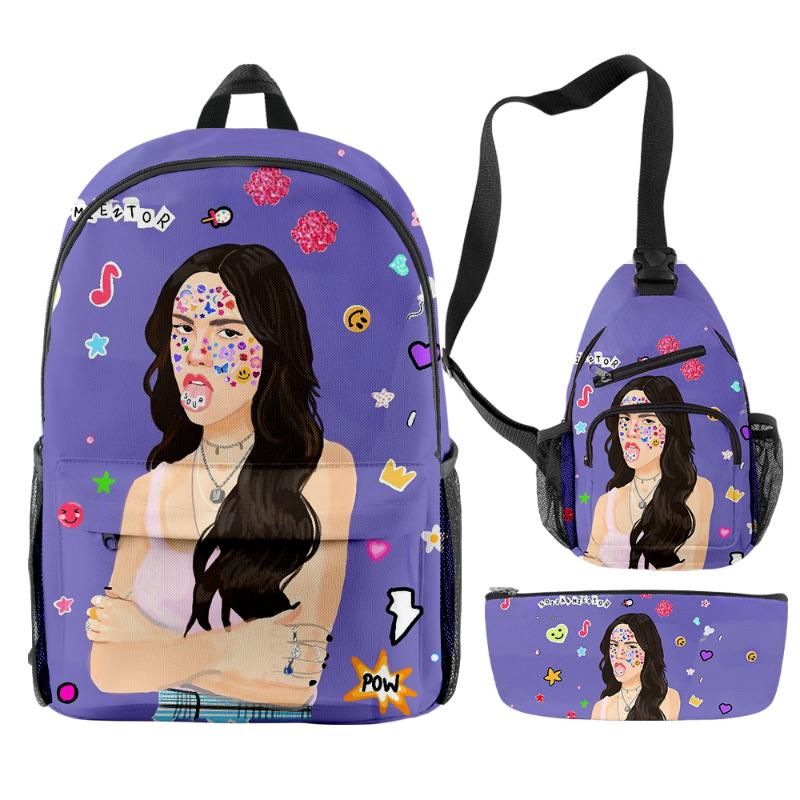 

Backpack Set 3 Pieces Olivia Rodrigo Sour Primary Middle School Students Boys Girls Backpacks Crossbody Bag Pencil Case, As shown