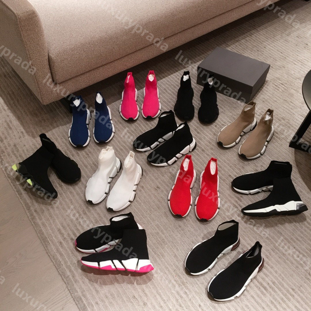 

speed Sock Shoes High Top Sneakers Mens Womens Platform Luxury designer sneaker Beige ALL Black Graffiti Socks Booties Casual Shoe
