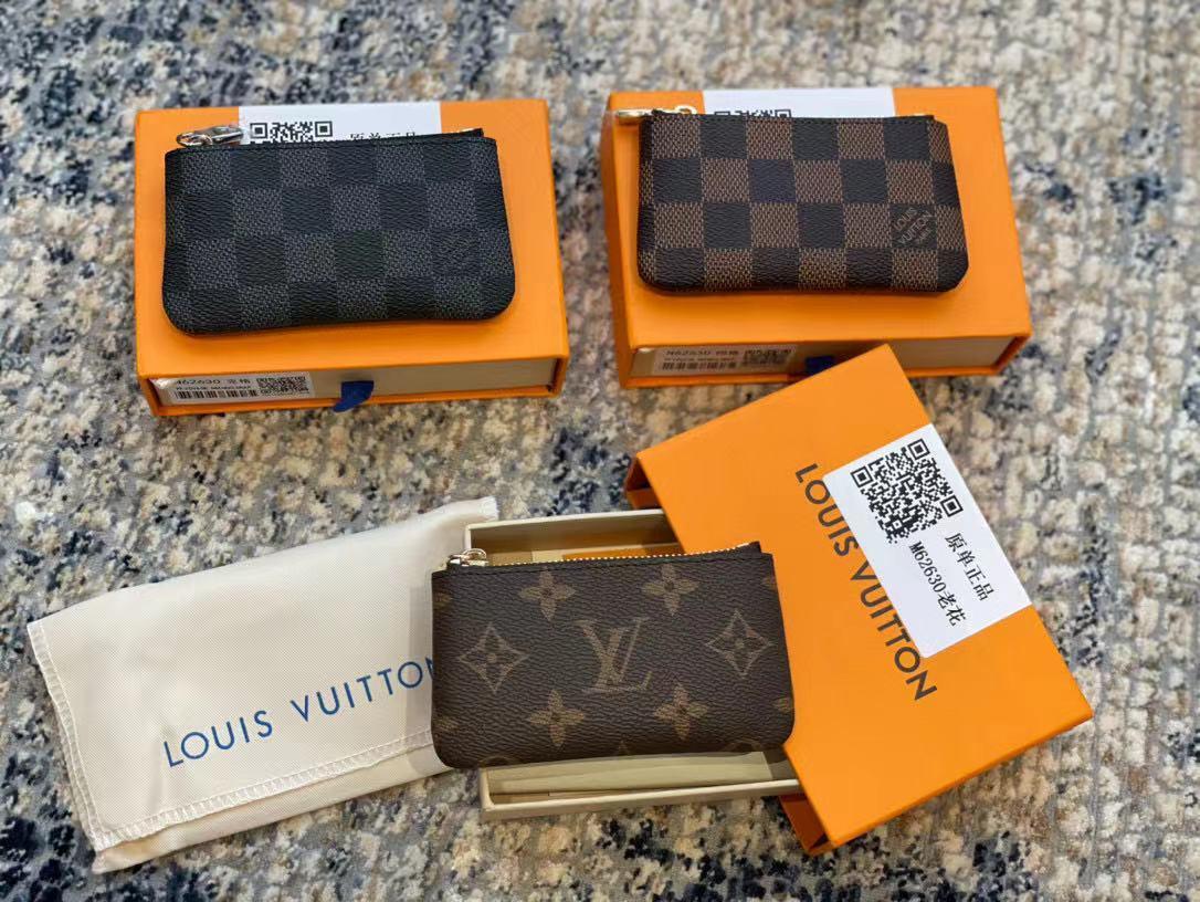 

GGLVLouisBag VittonYSLwallets men Holders Original Box mens designer wallet credit card Handbag Purse clutch shoulder messenger bag cross body, Card brown/flower