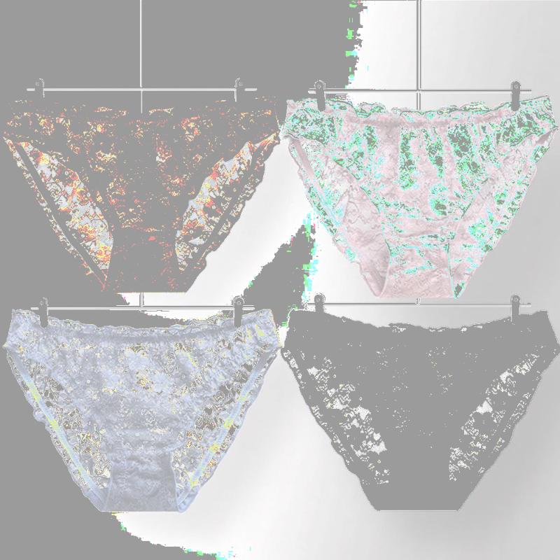 

Women's Panties Sexy Lace Women Briefs Mid Waist Cotton Crotch Underwear Retro Traceless /L Size Seamless Underpants, Black;pink