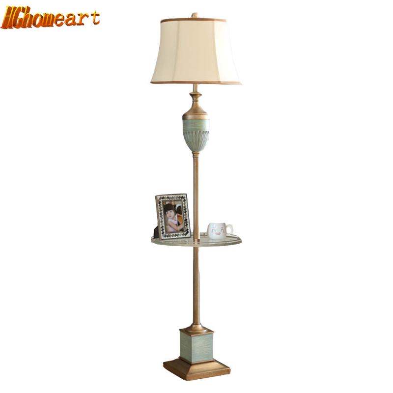 

Floor Lamps Nordic Retro Style Luxury Resin Lamp Antique LED Living Room Bedroom Study Energy Saving Lighting