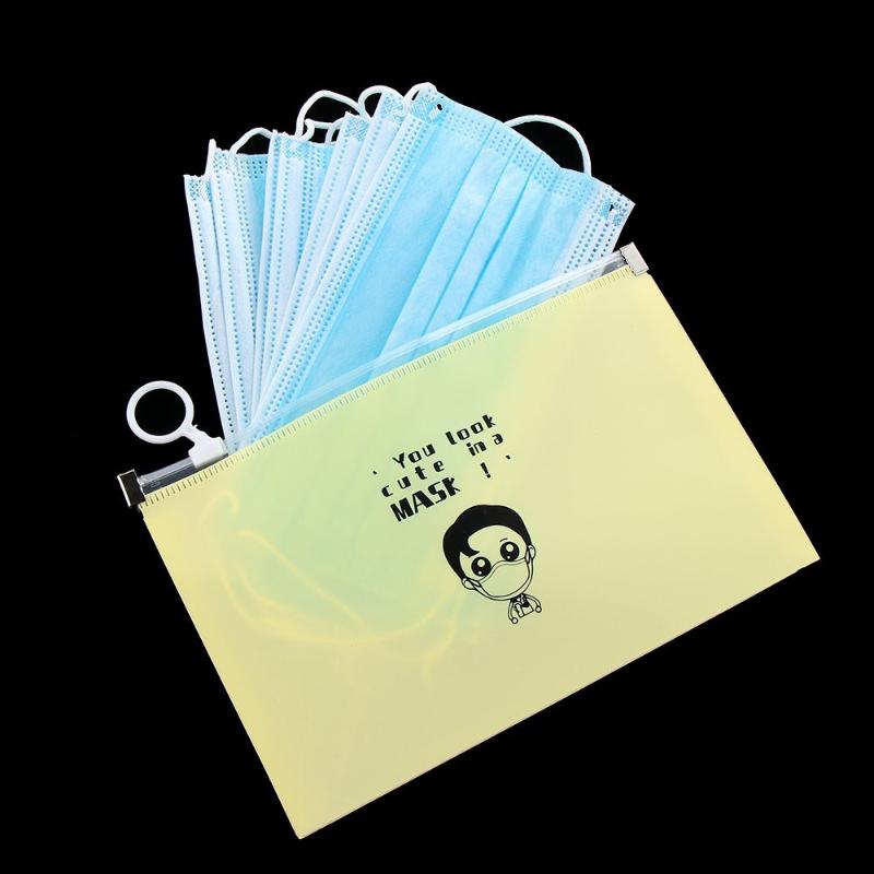

Storage Bags Temporary Travel Organizer Cartoon Container Mask Case Face Shield Holder Save Masks Bag