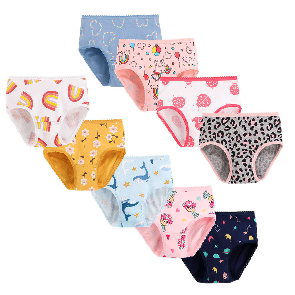 

panties Girl's underwear pure briefs girl's baby cartoon lace children's cotton shorts don't clip PP, Camo