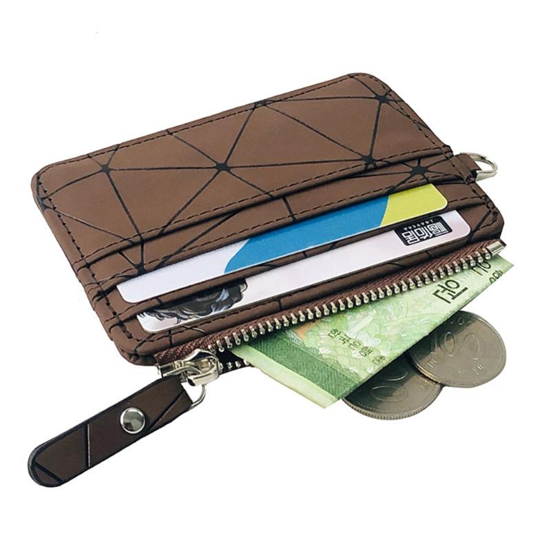 

Wallets Fashion Small Wallet Check Coin Purse Holder PU Zipper Ultra-Thin Organizer Case Card, Red;black