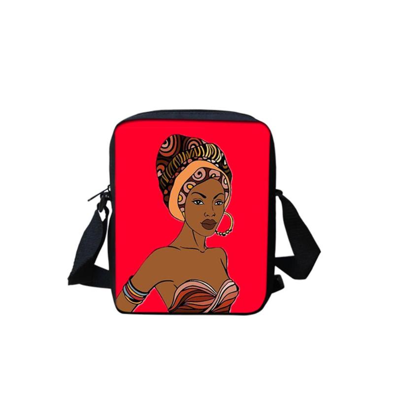 

Fashion Mini School Bags African Girls Printing Comfort Cross-Body Line Bag Bolsa