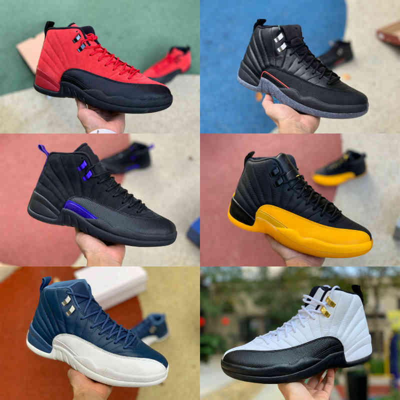 

Jumpman Low Easter 12 12s Mens High Basketball Shoes Black University Gold Indigo Reverse Flu Game Ii OVO White Low Cny Twist Playoff Trainer Sneakers