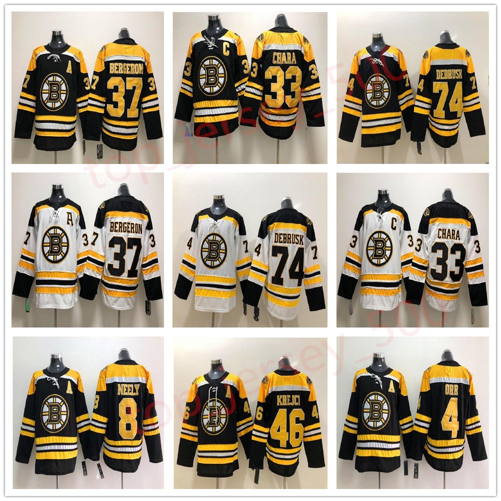 

Boston Bruins Hockey Jerseys 33 Zdeno Chara 8 Cam Neely 88 David Pastrnak 63 Brad Marchand Charlie Mcavoy 74 Jake DeBrusk 46 Krejci, As shown in illustration