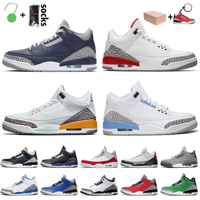 

Jumpman 3 With Box Mens Basketball Shoes 3s Georgetown Midnight Navy Katrina Laser Orange UNC Free Throw Line White Cement Sports Trainers Sneakers, A28 tinker 40-47