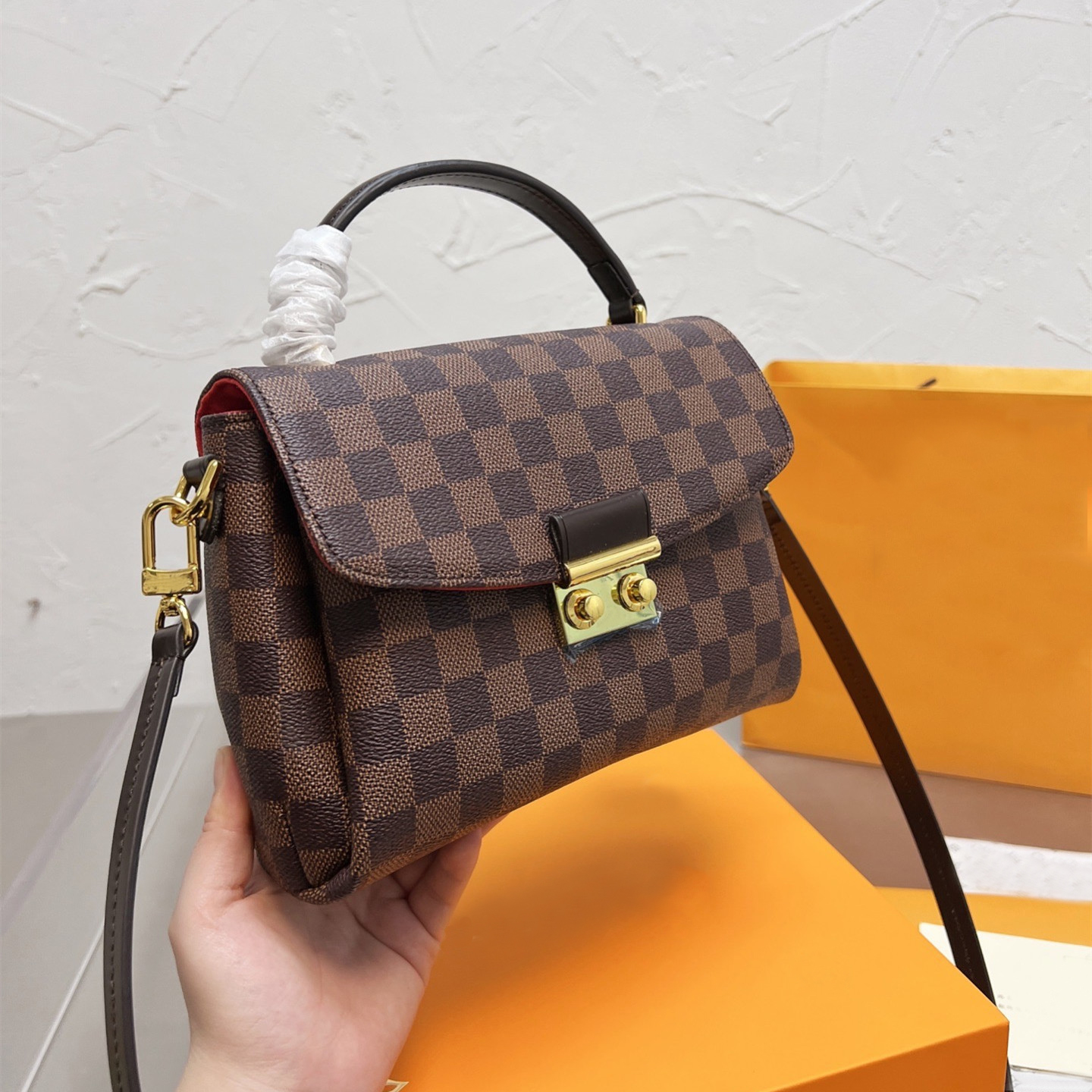 

fashion bag handbag cross body high quality croisette shoulder bags Large-capacity shopping bag, White