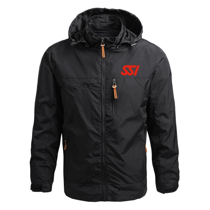 

Men's Hoodies & Sweatshirts Men Spring High Quality Coats Scuba Schools International SSI Logo Print Customizable Zipper Hoodie Wild Tops Wi, Black