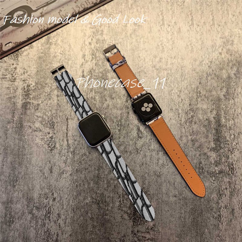 

Fashion Leather Watchband for iwatch Band brand designer Smart Straps D Home 42mm 38mm 40mm 44mm iwatch2 3 4 5