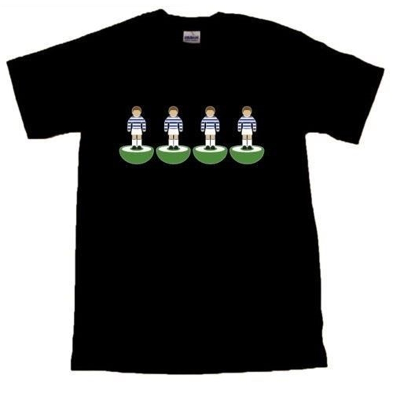 

Subbuteo Back Four Qpr Men's Fashion Graphic Tee T-shirt, Black