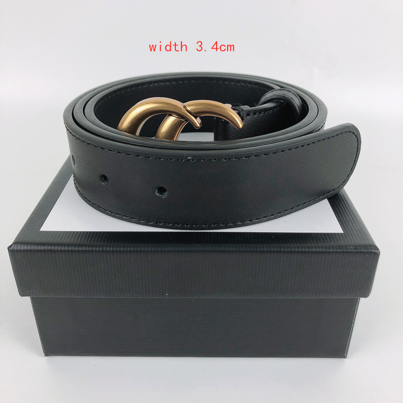 

High Quality Genuine Leather Belts for Men Women Belt Fashion Buckle with Box Waistband Boxes, Width 3.8cm with gift box