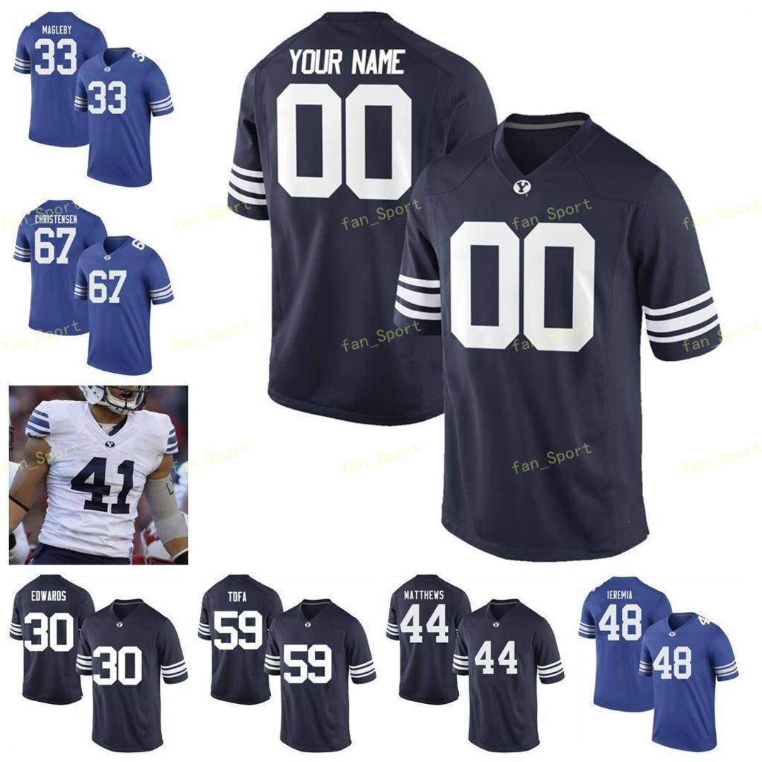 

NCAA College Jerseys BYU Cougars 89 Matt Bushman 2 Hadley 12 Tanner Mangum 22 Squally Canada 3 Kyle Noy 8 Steve Young Custom Football Stitched, As