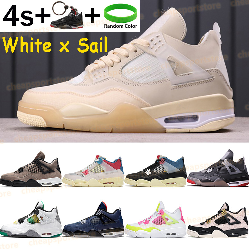 

White x sail mens 4 4s basketball shoes bred noir guava ice rasta silt red splatter winter men sneakers low women sports trainers, Bubble wrap packaging