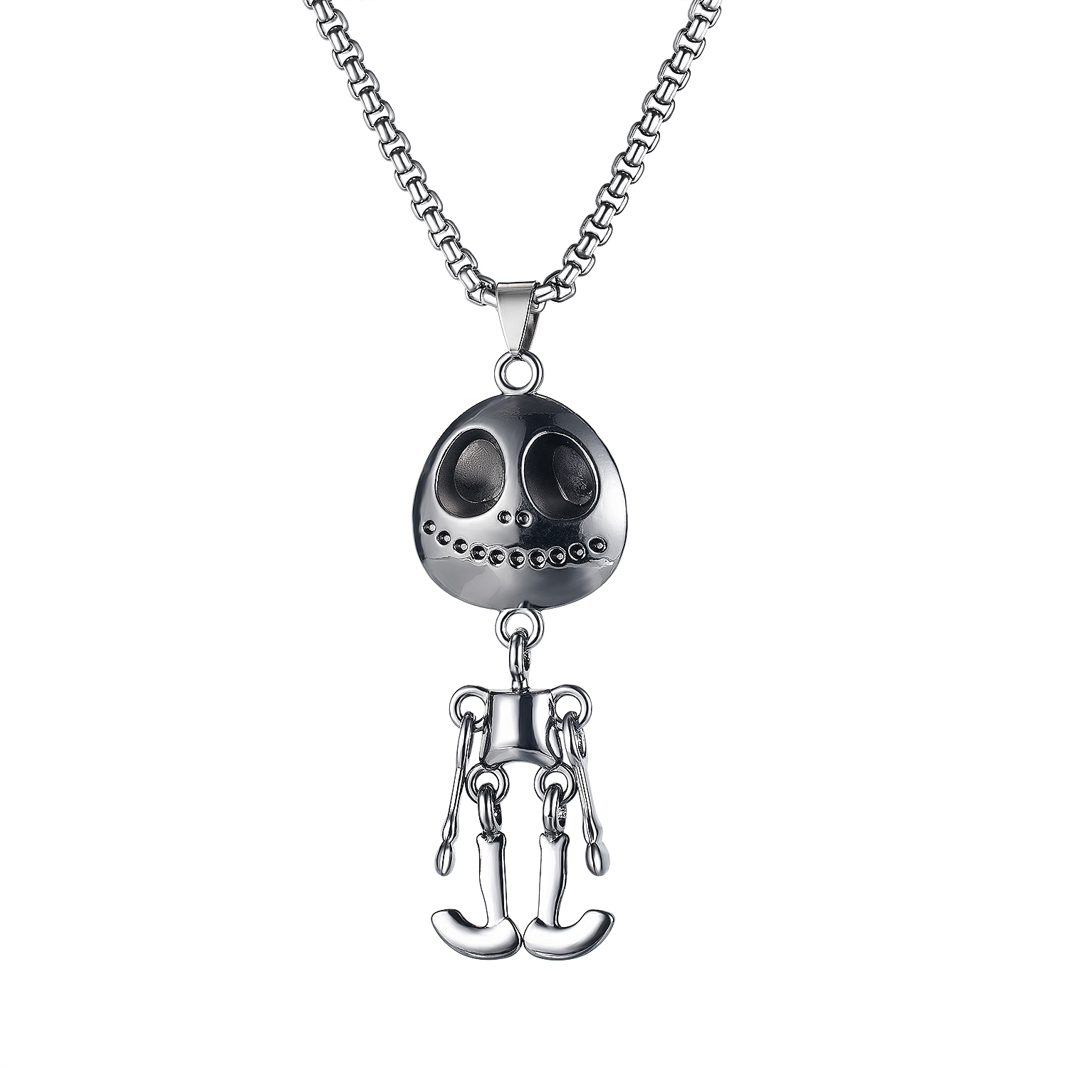 couples sweater necklace pendants mens womens alien skeleton tag sliver stainless steel choker hip pop strings fashion jewelrys to boys loves gif-image-710921197