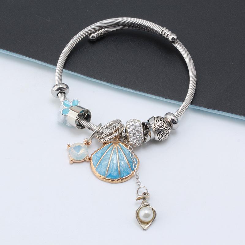 

Bangle Stainless Steel Bracelet Does Not Fade Women's Sweet Temperament Simple Personality DIY Accessory