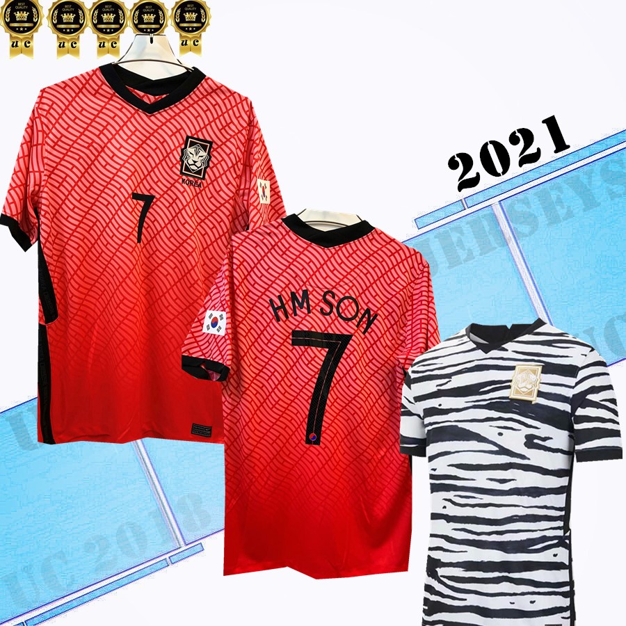 

2021 South soccer jerseys SON South 21 KOREA home away black HYUNG KIM LEE KIM HO SON JERSEY custom men kids training football shirts, Black;yellow