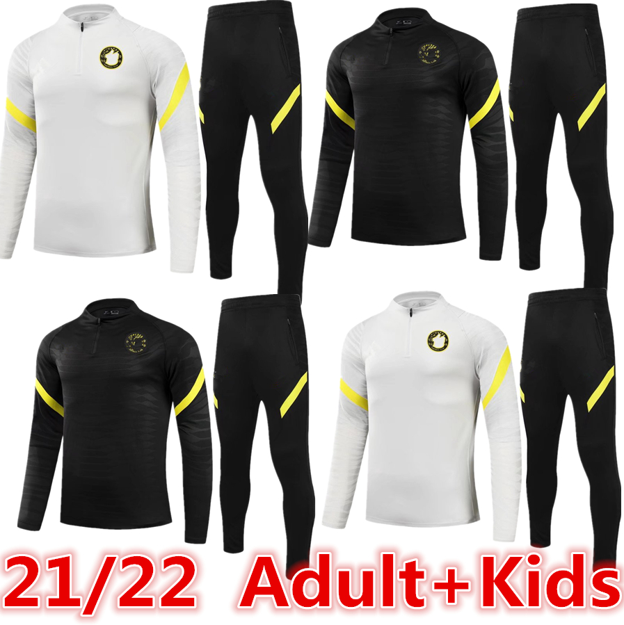 

21 22 CFC soccer jerseys training jersey LUKAKU HAVERTZ kid tracksuits sets survetement home kids football kits menTraining SUIT uniform long sleeve, White