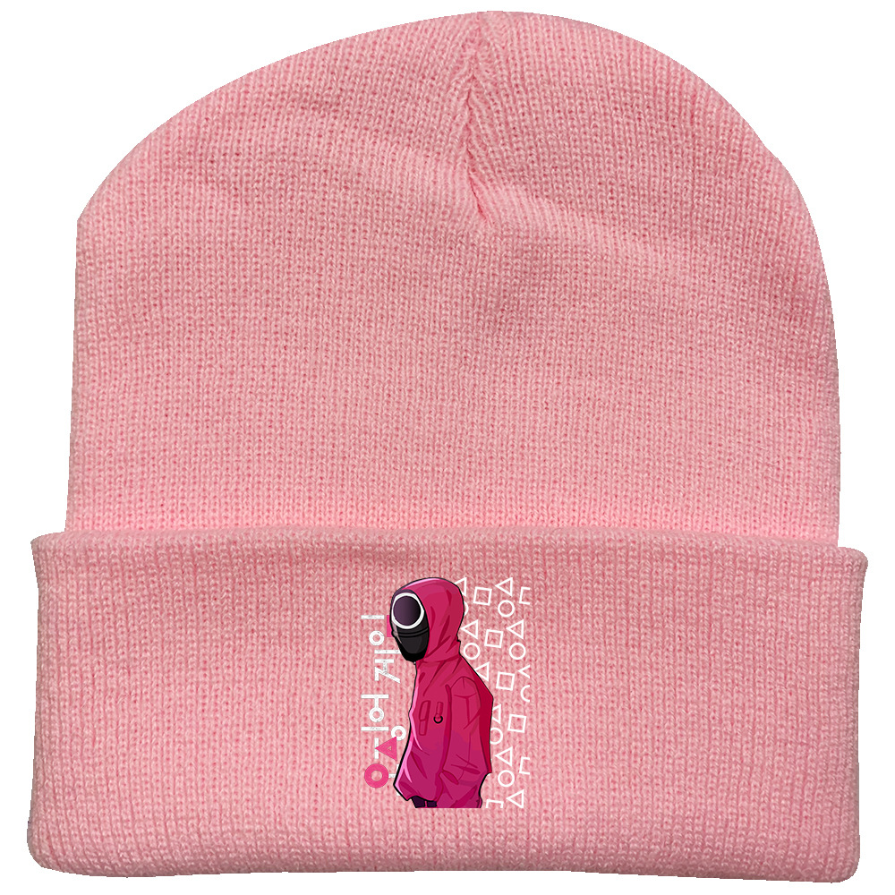 Ski Warm Wool Knit Hat Designer 2D Digital Printed Stretch Caps Autumn Winter Man Women Beanie