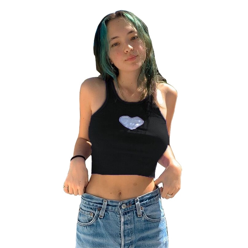 

Women Sexy Crop Tops Bra Tube Female Streetwear Sleeveless Seamless Sports Camis Tee Bandeau Love Basic Tank 210525, Black