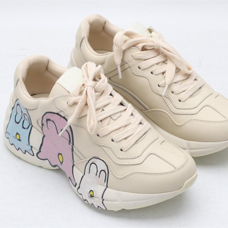 

40% discount 2021 luxury Designer Sports casual rhyton daddy shoes mens women Italy Ace Sneakers young men free gifts online sale, Black