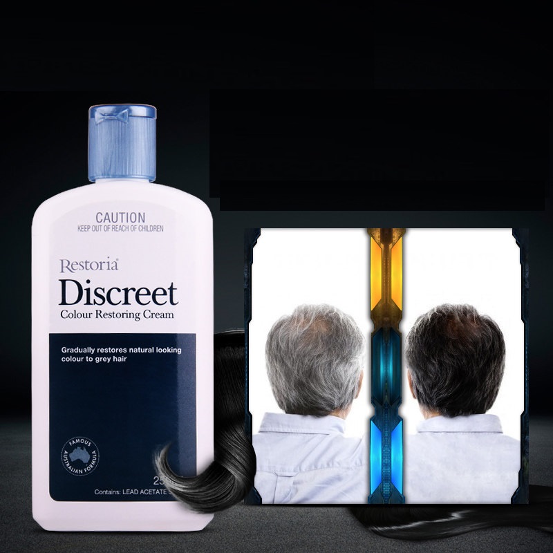 

Australia Restoria Discreet Colour Restoring Shampoo 250ml Solution to Grey Hair Dye Colour Conditioner Men Women Hair ColourSco